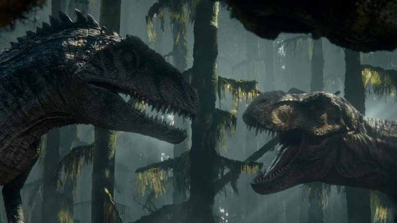 Jurassic World Dominion Giganotosaurus and T-rex 
