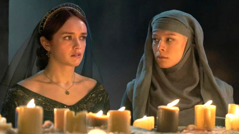 House of the Dragon, Alicent and Rhaenyra having a secret meeting