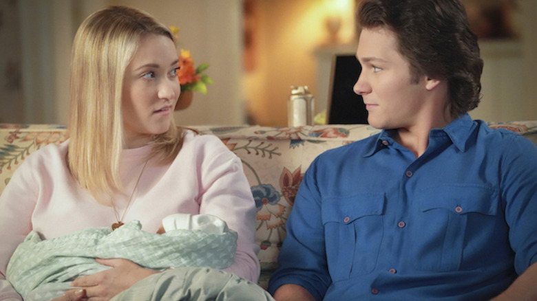 Georgi and Mandy look at each other "The first marriage is George and Mandy"