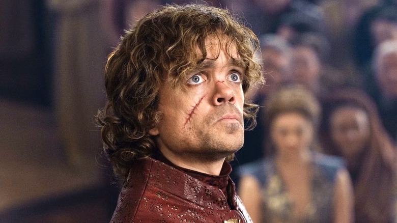 Tyrion at his trial in King's Landing on Game of Thrones