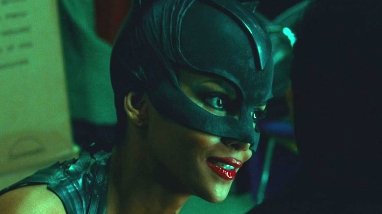 A closeup of Catwoman in Catwoman