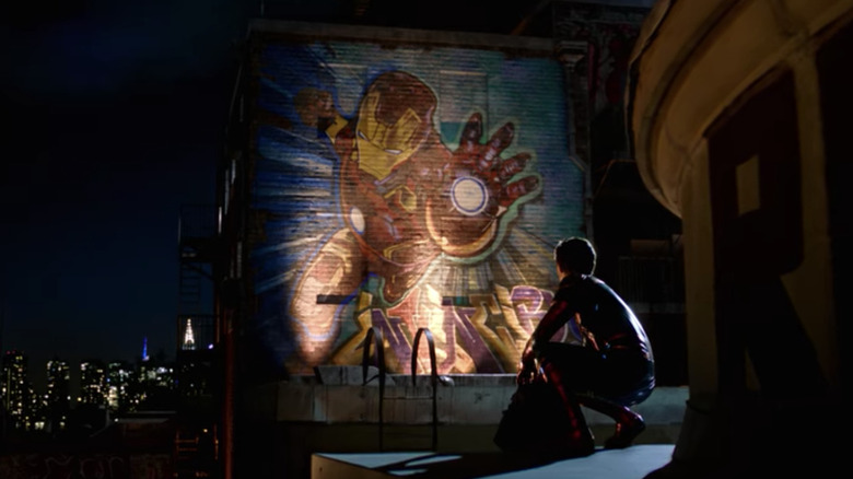 Spider-Man Far Home Iron Man Graffiti