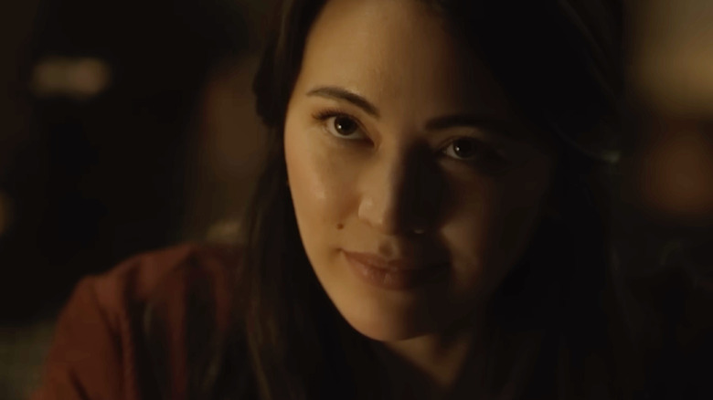 Jessica Henwick as Helen Drew staring intensely in Silo