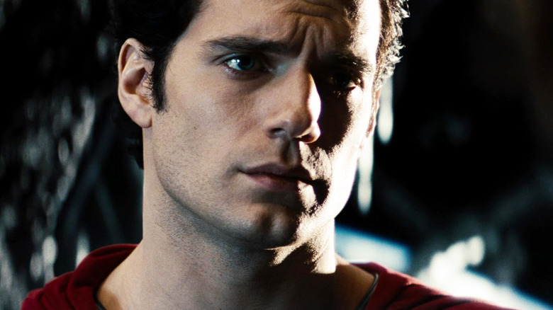 Henry Cavill's Superman looks forlon in closeup in Man of Steel