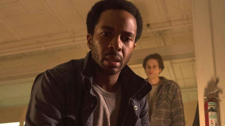 Henry Deaver stares at something horrifying while The Kid looks on in Castle Rock
