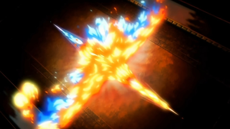 Zuko and Azula's Last Agni Kai, red vs blue fire, in Avatar: The Last Airbender