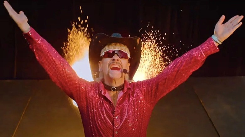 Joe Exotic arms up fireworks