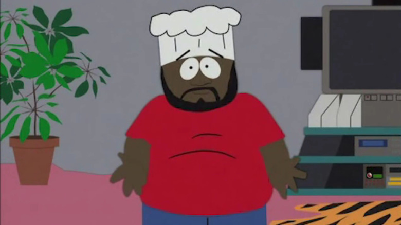 Chef talking to the boys on South Park