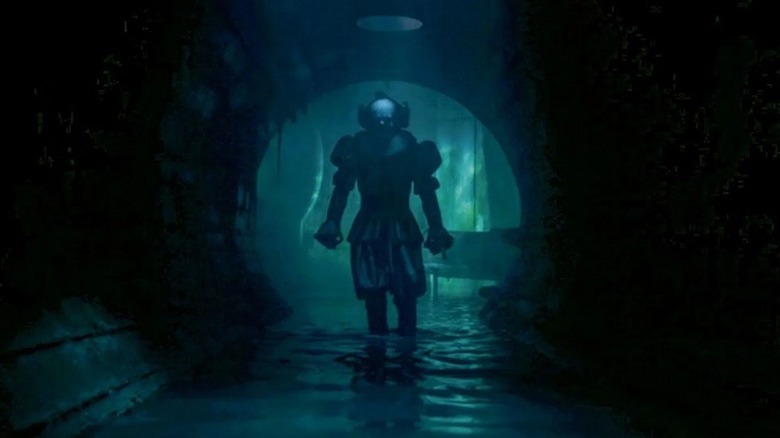 Pennywise standing in the sewers in IT: Welcome to Derry