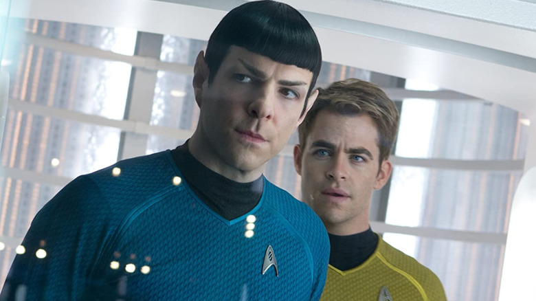 Spok and Kirk in the movie Star Treke 2009