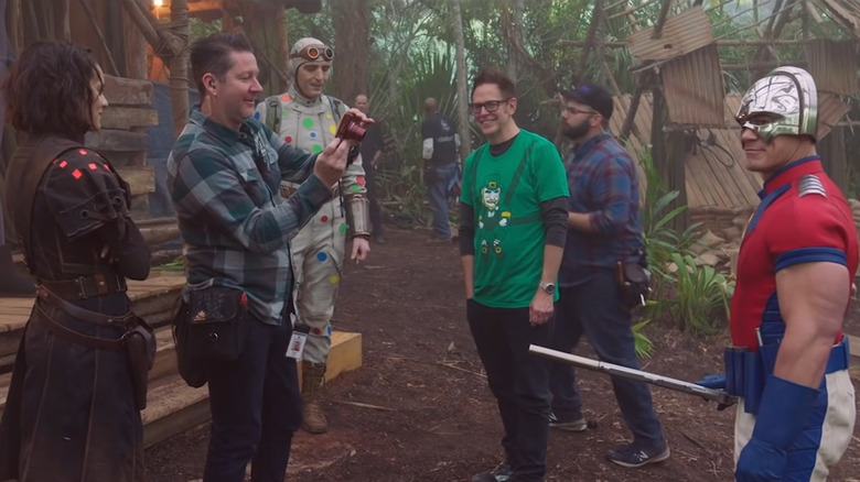 James Gunn on the set of The Suicide Squad