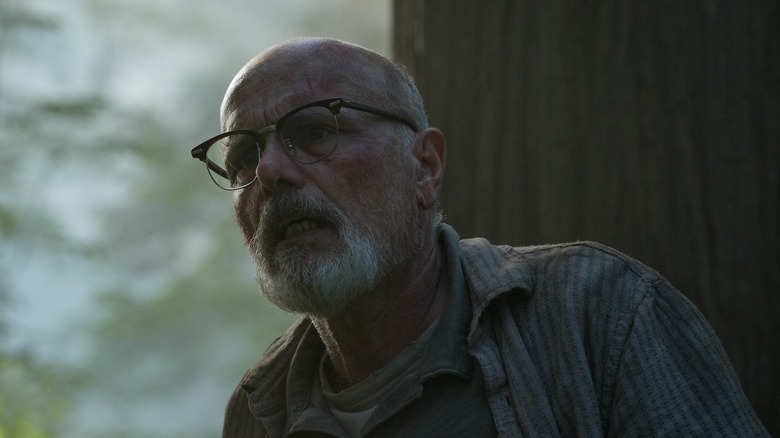 Eugene leaning forward pleading on The Last of Us