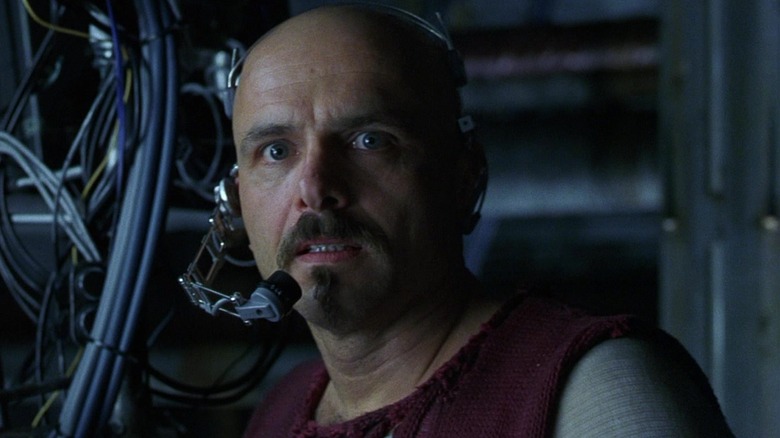 Cypher in the Nebuchadnezzar ship in The Matrix