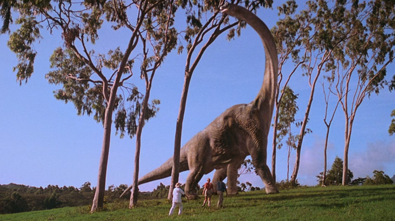 the brachiosaurus eating from the tree in Jurassic Park