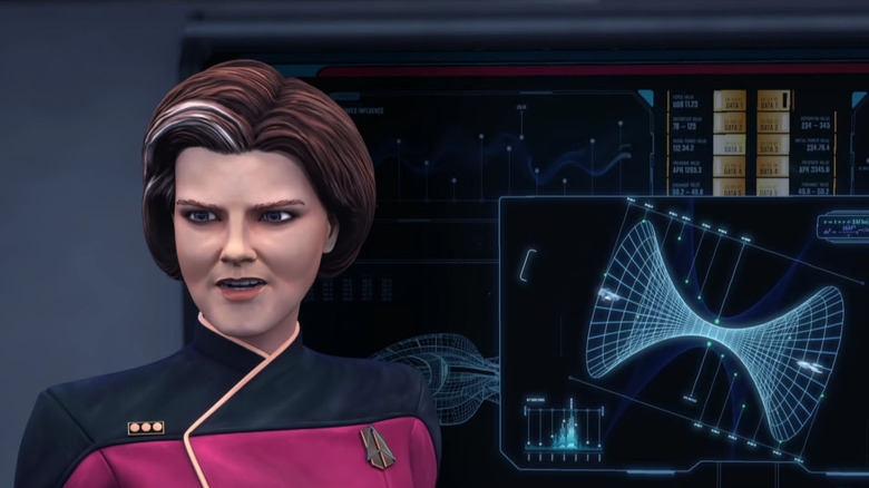 Admiral Janeway looking angry on Star Trek: Prodigy