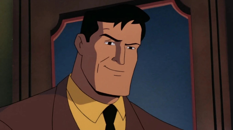 Bruce Wayne smirking in Batman: The Animated Series