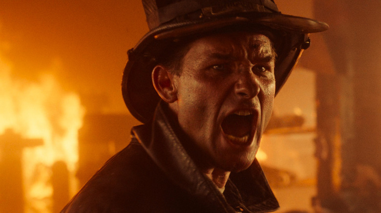 Kurt Russell as Stephen McCaffrey yelling in Backdraft