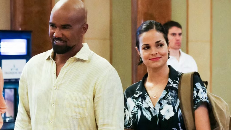 Hondo (Shemar Moore) and Chris (Lina Esco) on an undercover operation on SWAT