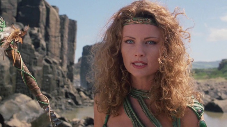 Dulcea on a rocky beach in Mighty Morphin Power Rangers: The Movie