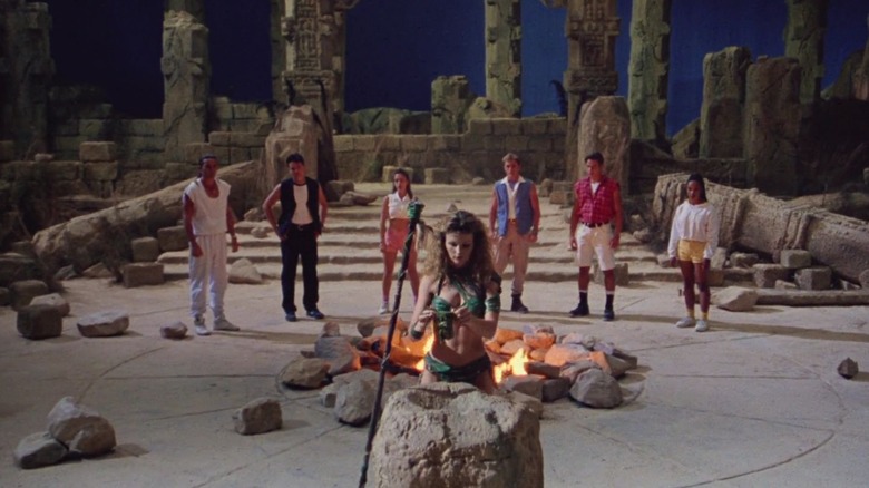 Dulcea conducting a ritual in front of the Rangers in Mighty Morphin Power Rangers: The Movie