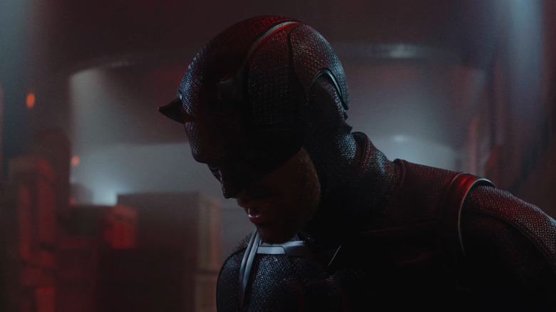 Charlie Cox's Daredevil is seen in closeup in Daredevil Born Again