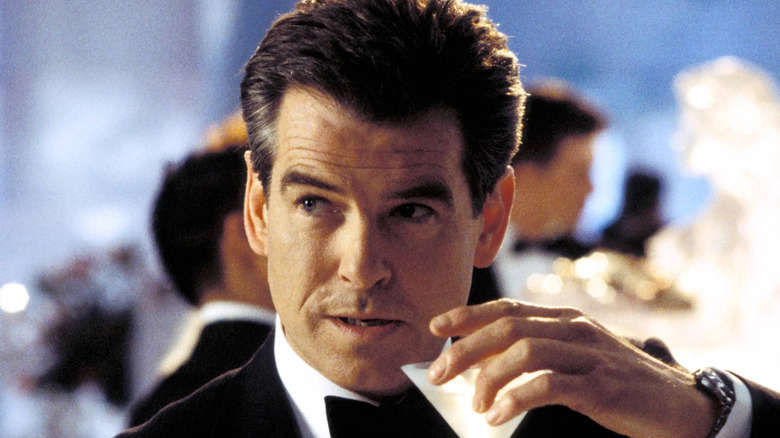 Pierce Brosnan as James Bond drinking a martini in Die Another Day