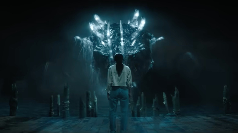 Titan X staring at Cate on Monarch: Legacy of Monsters