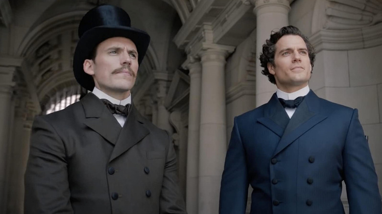 Sam Claflin and Henry Cavill in Enola Holmes