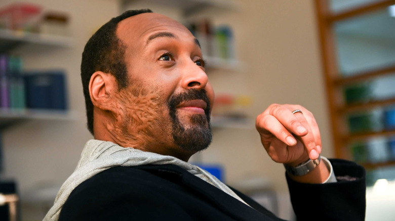 Jesse L. Martin flashes his scars as Alec Mercer in The Irrational