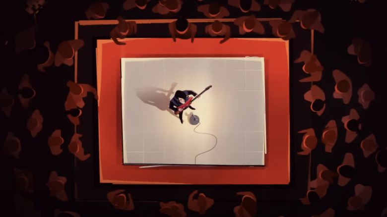Elvis is seen performing from the top down in Agent Elvis