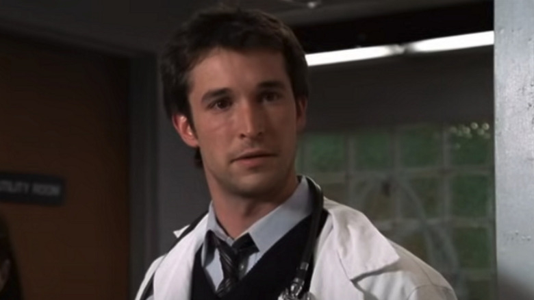 Carter looking off to the side on ER