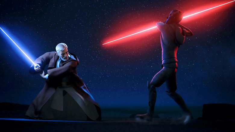 Obi-Wan battles Darth Maul in Star Wars Rebels