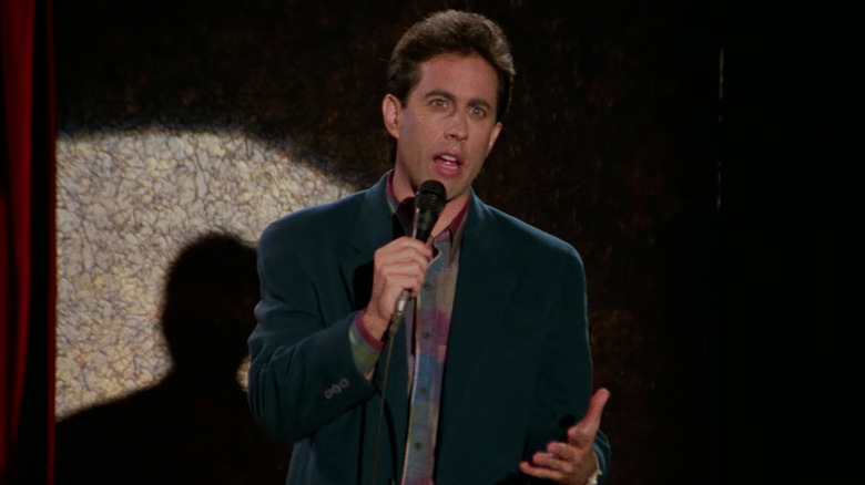 Jerry Seinfeld doing stand-up in Seinfeld