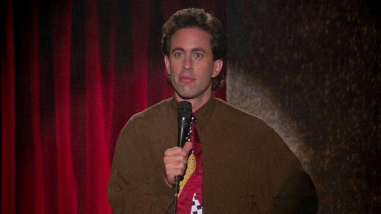 Jerry Seinfeld doing stand-up in Seinfeld