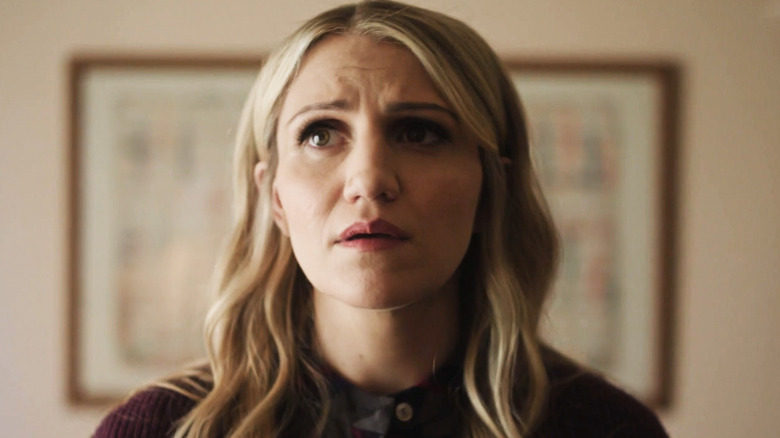 Annaleigh Ashford's Melissa Reed looks up as she stands in a living room in Happy Face