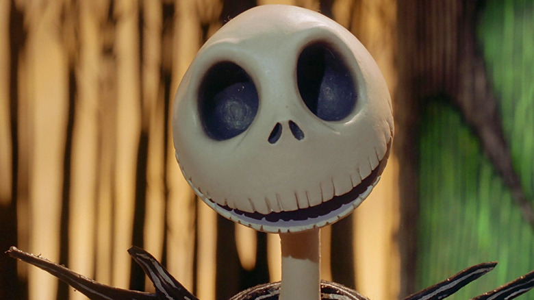 Chris Sarandon as Jack Skellington staring in amazement in The Nightmare Before Christmas