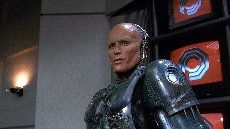 Peter Weller as RoboCop without his visor