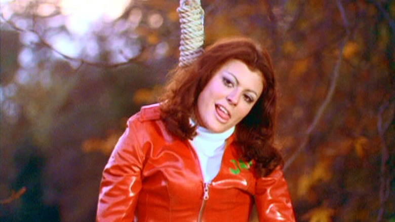 Jane (Ann Michelle) plays a hangman's prank in Psychomania (1973)
