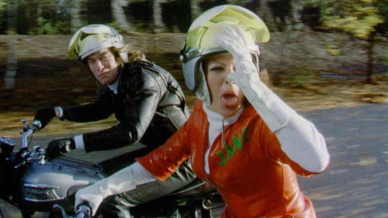 Jane (Ann Michelle) plays a prank in Psychomania (1973)