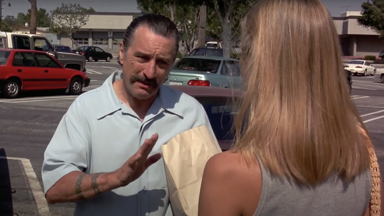 De Niro Fonda parking lot argument Jackie Brown