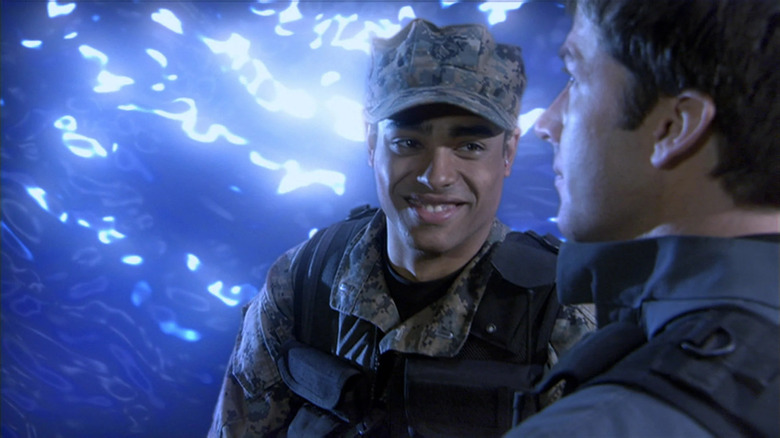 Rainbow Sun Francks is all smiles as Aiden Ford in Stargate Atlantis
