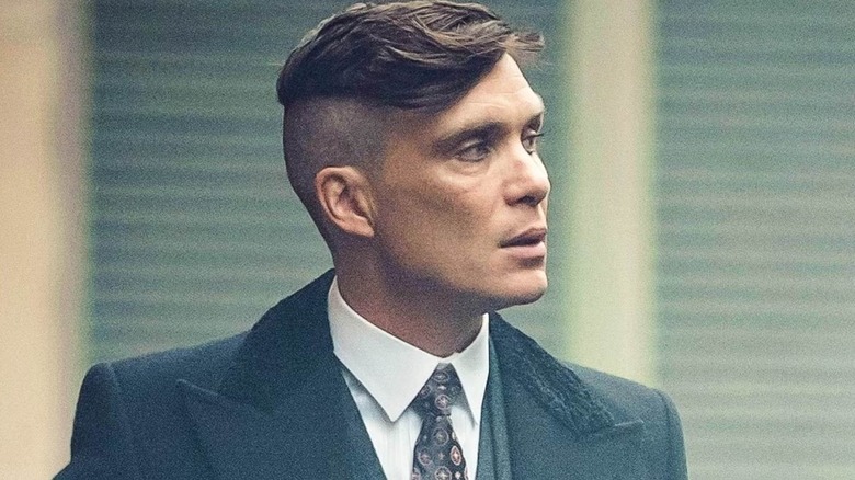 Tommy Shelby in Peaky Blinders looking to the right