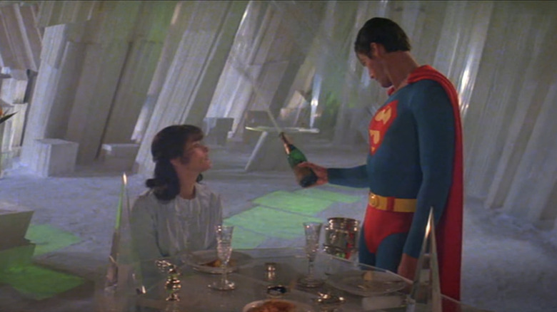 Margot Kidder and Christopher Reeve in Superman II