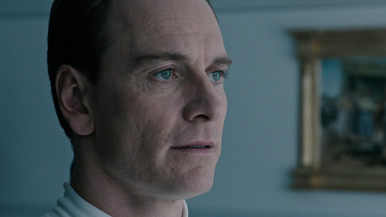 Walter staring ahead blankly in Alien: Covenant