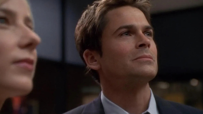 Sam Seaborn (Rob Lowe) staring in admiration on The West Wing