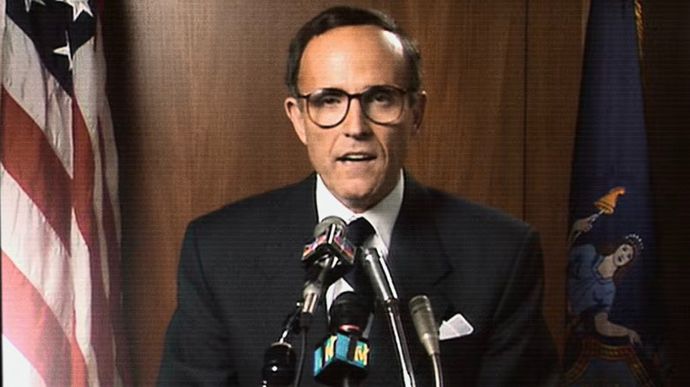 Rudy Giuliani at a press conference in Seinfeld