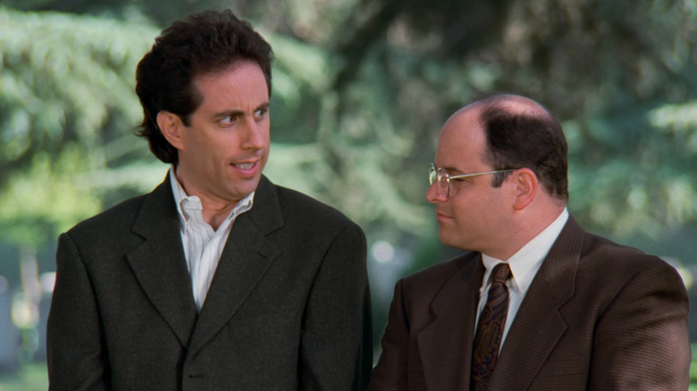 Jerry Senefield and George Costanza are looking for their concern in Sinfield