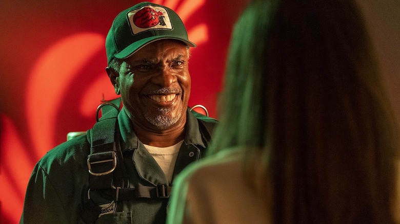 Keith David as Murdoch grinning wildly in Creepshow