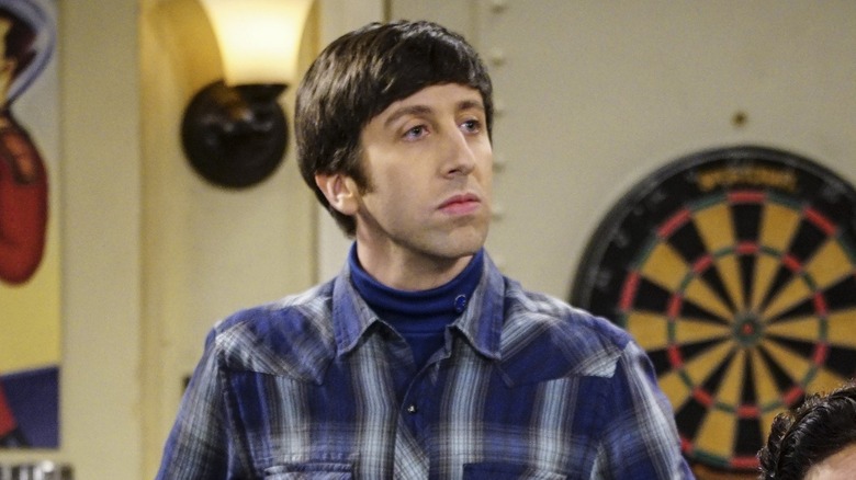 Howard looking defiant with his chin lifted on The Big Bang Theory
