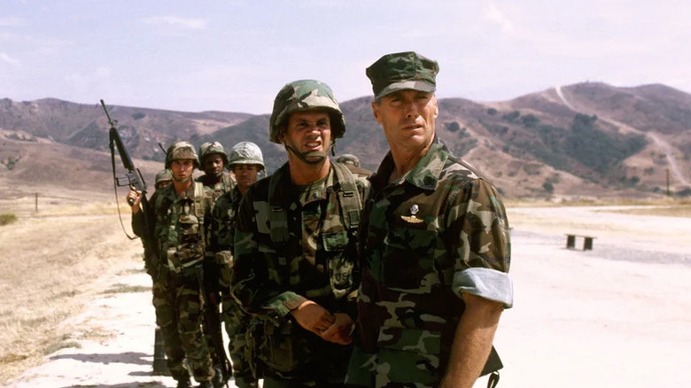 Clint Eastwood's Tom Highway with his Marines in Heartbreak Ridge